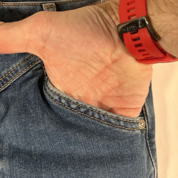 We the Free Jeans Women's 29 Medium Wash Mid Rise Cotton Blend Button Zip - Picture 4 of 9